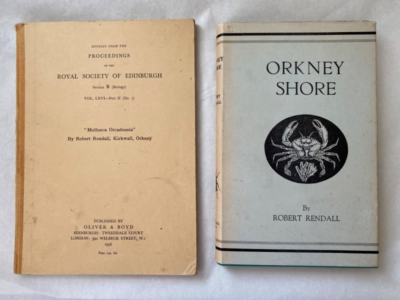 Book covers Photograph of the covers of two of Robert Rendall's publications