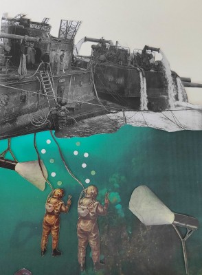 Participants experimented with different media such as archive photographs, modern underwater photography and collage from magazines. Participants experimented with different media such as archive photographs, modern underwater photography and collage from magazines