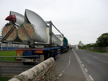 Parked by the school awaiting installation 