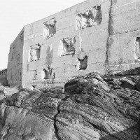 a photograph of the Sea Wall, Papay, 2018 by Frances Scott